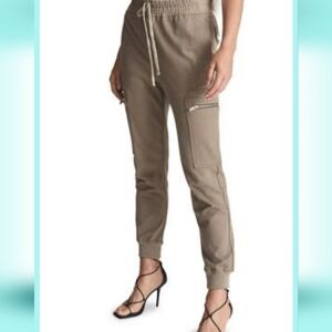 Reiss Women's Tan Viscose Blend Jogger Pants Us6